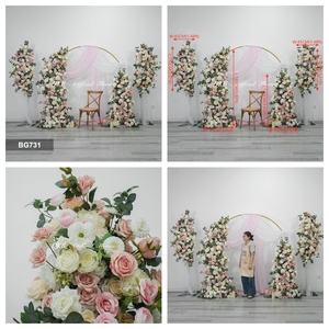 Long Runner <b>Artificial</b> Flower background for Wedding Decor Arch Backdrop sofa Flower Row & Floral Arrangement - Product Image 3