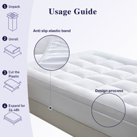 Protège-matelas Jacquard en gros – Taille simple/double, extra-épais, antidérapant, doux, à poches profondes, garni de duvet, toutes saisons