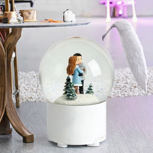 هدايا الزفاف التذكارية المخصصة يمكن صنع كرة الثلج مع الشعارات التي تتميز بالثلج والموسيقى في العالم الثلجي الصغير الداخلي - Product Image 6