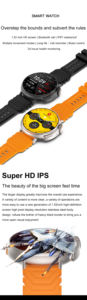 2023สมาร์ทวอทช์หน้าจอ1.52 <span class=keywords><strong>GT88</strong></span>คุณภาพสูง, ติดตามการโทรหาอัตราการเต้นของหัวใจเกมแอนดรอยด์ผู้ชาย - Product Image 5