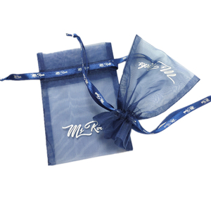 Tas <span class=keywords><strong>Organza</strong></span> Debu dengan Logo Pita, <span class=keywords><strong>Organza</strong></span> Kantung Bercetak - Product Image 4