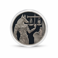 Pièce de monnaie mythologie antique 2026, bicolore, motif balance du gardien, plaqué or et argent, dans un boîtier acrylique