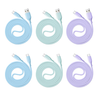 Câble de données USB A vers Type-C 3A TPE OD3.5mm Multicolore Charge rapide Conducteur en cuivre pur Chargeur de téléphone portable Marque JIALE