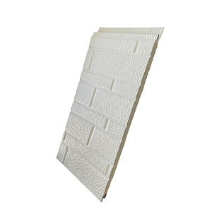 Panneau mural <span class=keywords><strong>sandwich</strong></span> en pu ignifuge à bas <span class=keywords><strong>prix</strong></span> revêtement métallique isolé pour décoration murale extérieure revêtement mural en relief en métal - Product Image 1