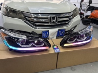 Phares avant pour Honda Accord 9e/9,5e génération, ensemble de phares avant avec commande RGB via application, années 2013 à 2017
