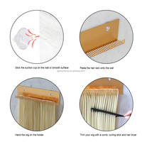 Kit d'outils d'extension de cheveux GlamorDove avec logo personnalisé, pinces de sectionnement et mini-brosse pour l'installation professionnelle en salon