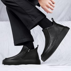 جديد بسعر الجملة حذاء رياضي أسود مسطح بسحاب متوسط حذاء رياضي كاجوال أنغلاند أوكسفورد بسعر منخفض الشركة المصنعة - Product Image 5