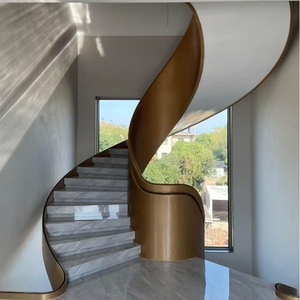 <span class=keywords><strong>Escalera</strong></span> Giratoria Interior Moderna y Estética para Villa, <span class=keywords><strong>Escalera</strong></span> <span class=keywords><strong>de</strong></span> Acero y <span class=keywords><strong>Madera</strong></span> Personalizada para Toda la Casa, Instalación <span class=keywords><strong>de</strong></span> <span class=keywords><strong>Escalera</strong></span> Giratoria Roja para Loft - Product Image 1