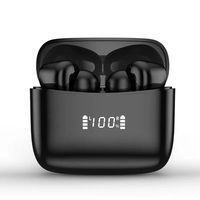 Earbuds Stereo J8 Pro Mini Nirkabel BT 5.3 Anti Air IPX-4, Peredam Kebisingan, Sentuh, untuk Olahraga dan Game, Sampel Gratis
