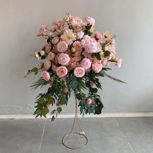 Bola de Rosa Blanca artificial con aliento de bebé, Bola de flores de 50/60/70cm, Bola de flores de boda hecha a mano para decoración de boda - Product Image 5