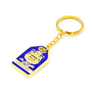 Custom Company Logo Letter Enamel Key Chain Ring Design Enamel Metal Spin Keychain