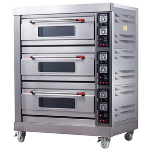 <span class=keywords><strong>Four</strong></span> de cuisson commercial électrique et à gaz à <span class=keywords><strong>double</strong></span> plateau grande capacité à commande mécanique pour pain, pizza, gâteau - Product Image 1