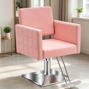 Silla de Estilismo Hidráulica Rosa para Salón de Belleza y Spa, Muebles de Peluquería Z Wallybeauty - Product Image 5