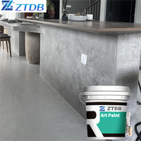 Intérieur/Extérieur Eau claire Béton Micro Gris Style industriel Revêtement artistique Ciment Peinture Mur Aspect vieilli Extérieur