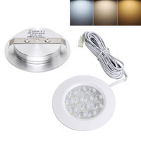 12V 3W rond cuisine LED sous armoire meubles étagère lumière rondelle lumières pour maison hôtel en gros petite surface montée lumière