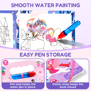 Livre <span class=keywords><strong>de</strong></span> coloriage à l'eau Joycat <span class=keywords><strong>Princesse</strong></span> pour filles 3+ ans, réutilisable, avec stylo aquatique, sans gâchis, jouet <span class=keywords><strong>de</strong></span> voyage, cadeau - Product Image 6