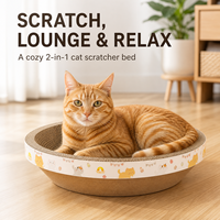 Jouets pour chats et griffoirs de Noël classiques en carton ondulé de haute qualité – Emballage en carton durable antidérapant