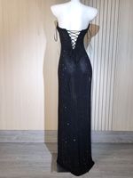 Robe de soirée élégante en tube ornée de strass pour femmes