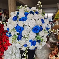 Élégante Boule de Fleurs Artificielles Blanches de Cerisier et de Rose pour Décoration de Mariage, Centre de Table pour Mariage
