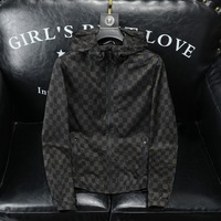 Collection Printemps-Automne 2025 – Nouvelle Veste à Capuche Homme Grande Taille Style Coréen Décontracté Imprimé avec Fermeture Éclair Frontale – Collection Européenne