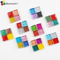 200g 1cm mélange couleur carré paillettes mosaïque tesserae cristal tuile moderne bricolage loisirs mosaïque Art matériel fournisseur