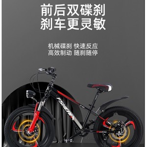 Vélo de montagne Fshemix 20 pouces avec freins à disque doubles, fourche à suspension, vélo pour enfants, unisexe, vélo pour étudiants - Product Image 4