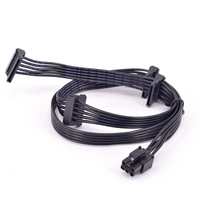 Multiplicador de Puertos de Cable de Alimentación SATA de 6 Pines 1 a 2 3 4 de 15 Pines para Seasonic FOCUS PLUS Gold FOCUS+ 850FX 750FX 650FX 550FX