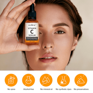 Soro de vitamina <span class=keywords><strong>C</strong></span> para rosto 30ml SkinCare orgânico anti-idade clareador ácido Hialurônico Colágeno - Product Image 3