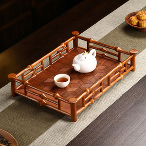 Chinese bamboo <b>tea</b> tray, teacup holder, <b>tea</b> <b>set</b> storage, teapot holder, <b>tea</b> ceremony <b>tea</b> <b>set</b> tray - Product Image 3