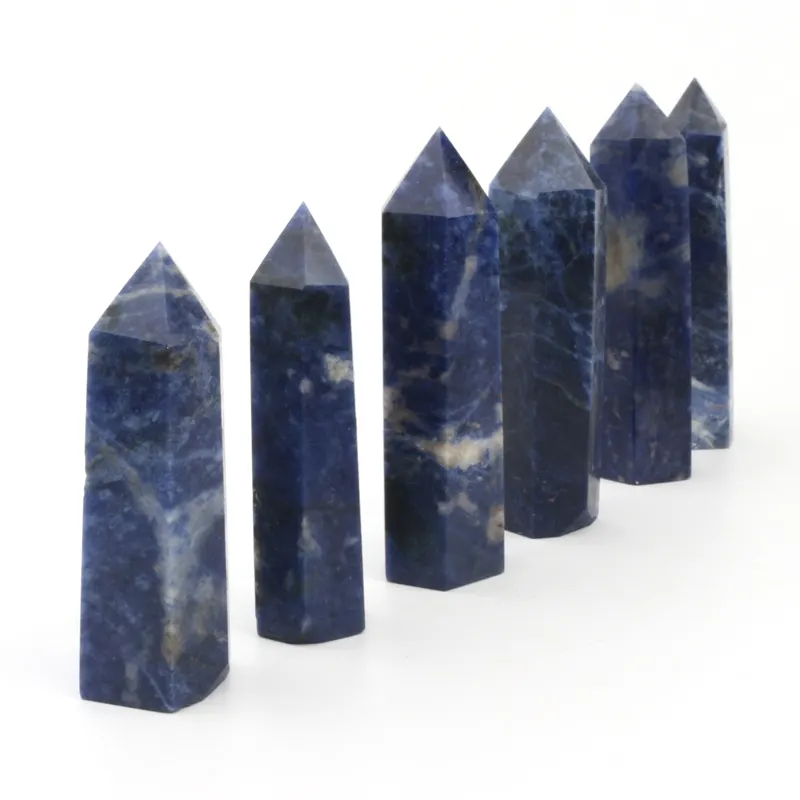 Hoge Kwaliteit Kristallen Healing Stenen Toren Crystal Wand Punt Sodaliet Punten