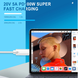 USB C 3.1<span class=keywords><strong>ไป</strong></span>ยัง USB C CABLE 100W PD 5A ชาร์จเร็วพร้อม E-MARKER 10Gbps การถ่ายโอนข้อมูล4K 60Hz สายวิดีโอสำหรับแล็ปท็อป MacBook - Product Image 3