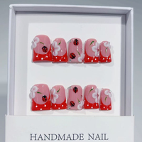 241-245 Couleurs éblouissantes Canard Ongles à pression faits à la main 10 Pcs Faux ongles pour doigts Styles de conception uniques