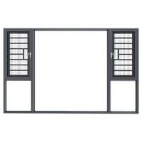 Ventana Abatible Moderna para Villa, de Aluminio, Resistente a Huracanes, con Vidrio Templado Insonorizado, con Certificación Energy Star, Garantía de 5 Años