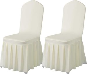 Housses de <span class=keywords><strong>chaise</strong></span> blanches de <span class=keywords><strong>haute</strong></span> qualité en polyester et élasthanne pour banquets, mariages, hôtels, réunions, housses de <span class=keywords><strong>chaise</strong></span> élastiques pour salle à manger - Product Image 6