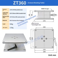 Table rotative en alliage d'aluminium ZT360, plateforme rotative à 360°, machine de gravure et de marquage au laser à fibre manuelle