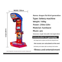 Machine de jeu d'arcade de boxe populaire pour divertissement de rue, avec système de rédemption de prix Coca-Cola