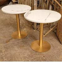 Table de restaurant carrée en métal pour restauration rapide, directement de l'usine de mobilier commercial