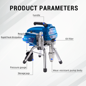 Pulvérisateur électrique sans air multifonction 995, kit complet avec <span class=keywords><strong>pistolet</strong></span> de pulvérisation, tuyau haute pression pour usage industriel et bricolage - Product Image 5