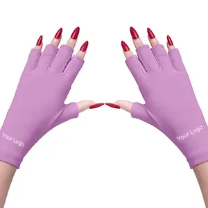 High Elastic Spandex UV Protection Nail Gloves For Summer Sun Protection UV Gloves For Gel Nails