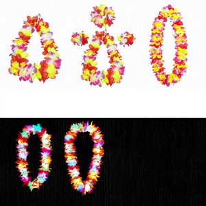 Madeshine ชุดสายรัดข้อมือมาลัยดอกไม้ไฟเรืองแสงสำหรับตกแต่งปาร์ตี้คริสต์มาสฮาวาย - Product Image 6