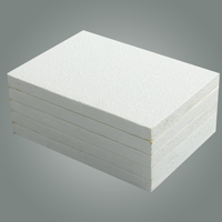 Panneaux acoustiques en fibre de verre pour l'insonorisation des plafonds et des murs, panneaux absorbants blancs ignifuges