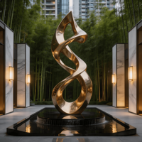 Sculpture abstraite moderne adaptée à une utilisation en extérieur et aux halls d'hôtels