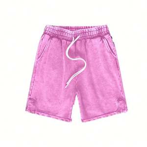 Pantalones cortos transpirables de secado rápido de lona informales sólidos impresos a granel unisex personalizados para hombres - Product Image 3