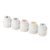 Mini tampon en plastique à touche unique, style Mahjong, à pression, pour journalisation et DIY, pour motifs à dessiner soi-même et motifs gagnants