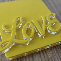 Logo personnalisé en lettres 3D en cristal, non éclairé, étanche IPX6, en acrylique découpé au laser, pour la publicité et la signalisation