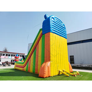 Château gonflable commercial à sensations fortes, aire de jeux pour enfants, toboggan gonflable géant à double piste en forme de dessin animé, à vendre - Product Image 5
