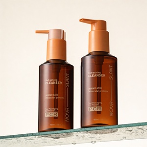 Bouteilles Pompe Ambrées en PET pour Nettoyant Visage, Huile Dépmaquillante, Lotion Corporelle, Huile Corporelle Cosmétique – 100ml, 150ml, 200ml, 300ml - Product Image 3