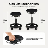 Tabouret ergonomique mobile à hauteur réglable, chaise de travail ronde à roulettes, idéal pour la maison, le dessin technique, le studio, le SPA, le salon - Vente chaude