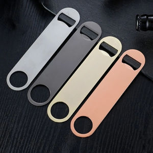 Abridor de Botellas Plano de Acero Inoxidable al por Mayor para Bar, Cocina y Fiestas, Herramienta para Abrir Botellas de Cerveza - Product Image 1