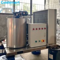 Machine à glace en flocons refroidie par air, 0,5 à 2 tonnes par jour, 220V 380V 440V, machine à glace commerciale pour hôtel, café et buffet